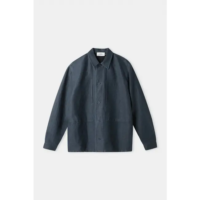 About Companions Owe overshirt - Winter Linen Cold Navy
