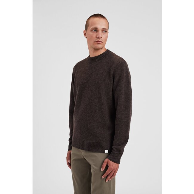 Norse Projects Norse standard Merino Lambswool Sweater - Heathland Brown