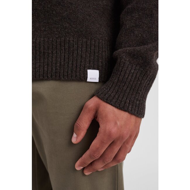 Norse Projects Norse standard Merino Lambswool Sweater - Heathland Brown