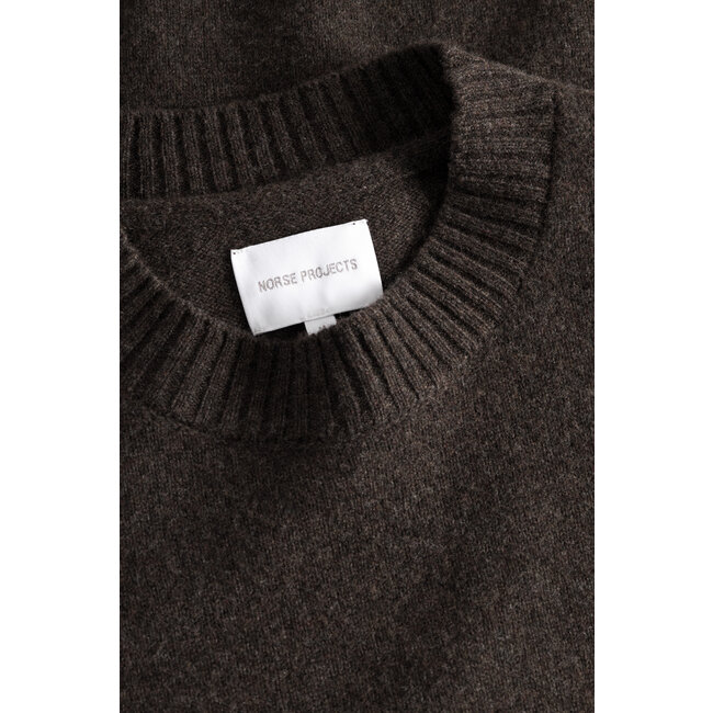 Norse Projects Norse standard Merino Lambswool Sweater - Heathland Brown
