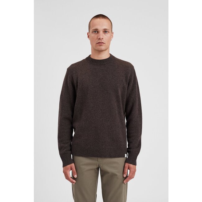 Norse Projects Norse standard Merino Lambswool Sweater - Heathland Brown