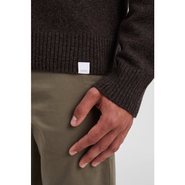 Norse Projects Norse Standard Merino Lambswool Polo - Heathland Brown