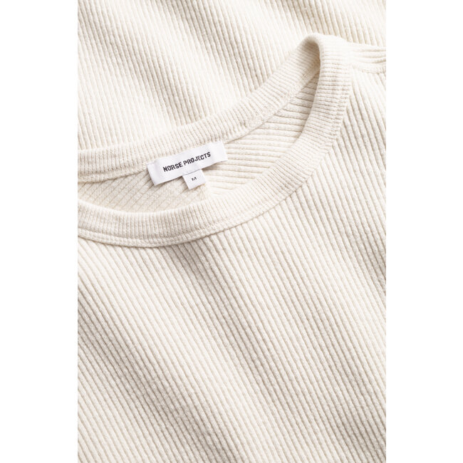 Norse Projects Eske Military Rib LS T-shirt - Ecru