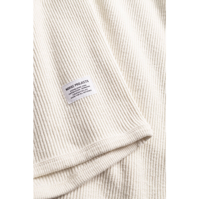 Norse Projects Eske Military Rib LS T-shirt - Ecru