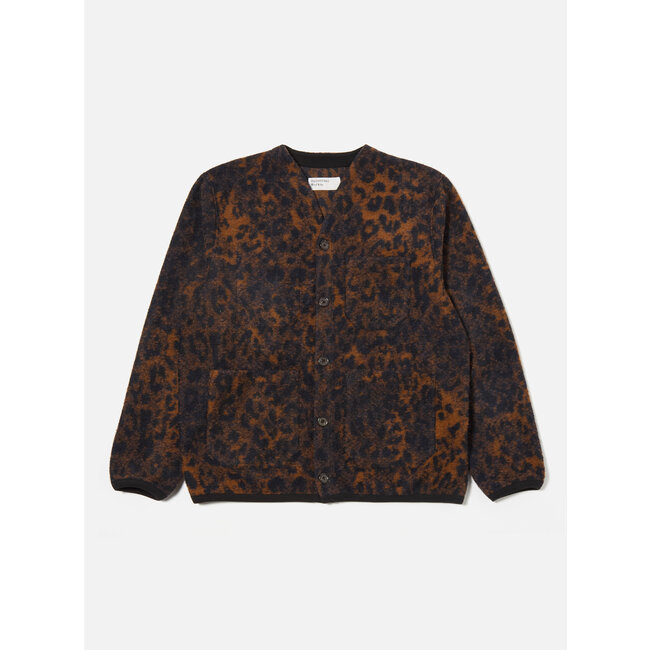 Universal Works Cardigan - Dark Navy / Brown