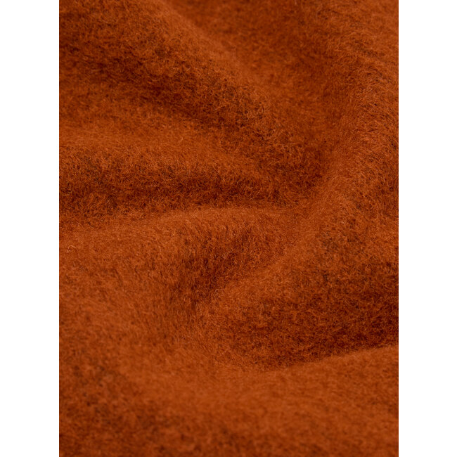 Universal Works Zip Waistcoat Wool Fleece - Rust