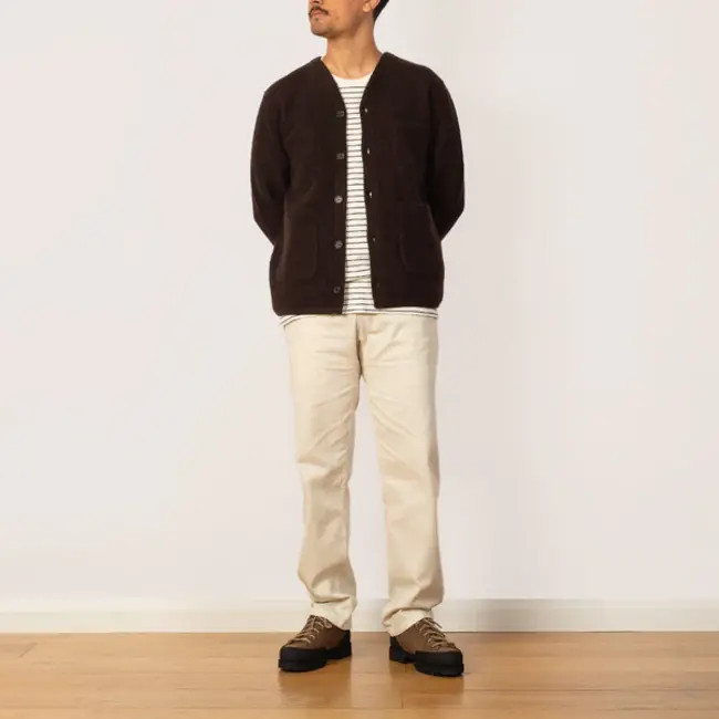 Universal Works Cardigan Wool Fleece - Brown