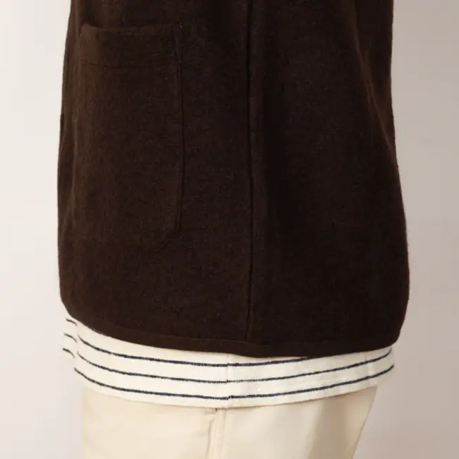 Universal Works Cardigan Wool Fleece - Brown