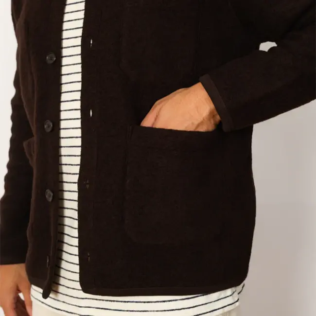 Universal Works Cardigan Wool Fleece - Brown