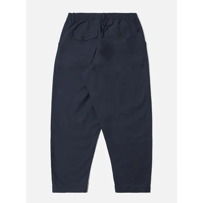 Universal Works Pleated Track Pant - Navy (lucca suiting)