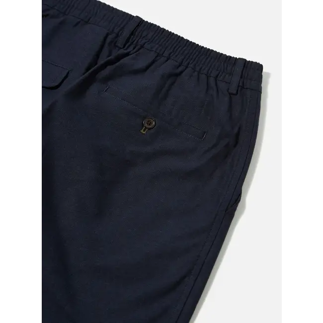 Universal Works Pleated Track Pant - Navy (lucca suiting)