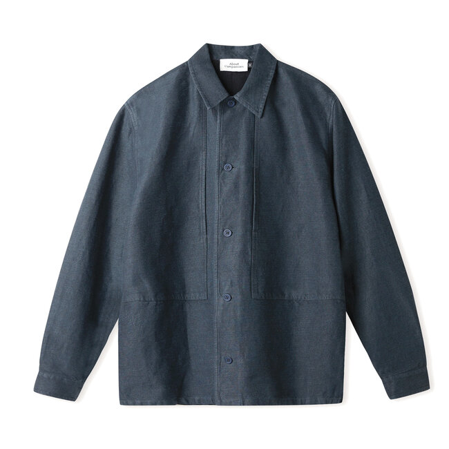 About Companions Owe overshirt - Winter Linen Cold Navy