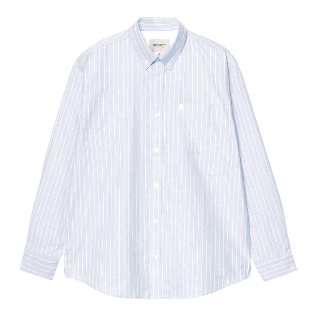 Carhartt WIP Cassel Shirt Stripe - Bleach / White