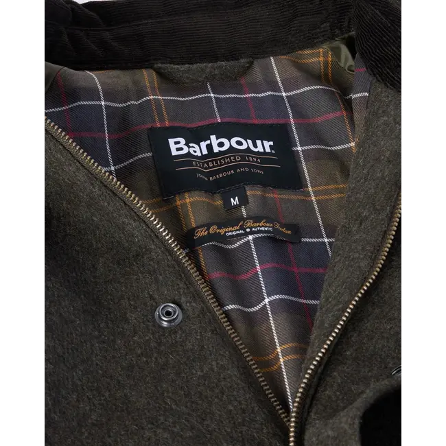 Barbour Modified Bedale Wool Jacket - Olive