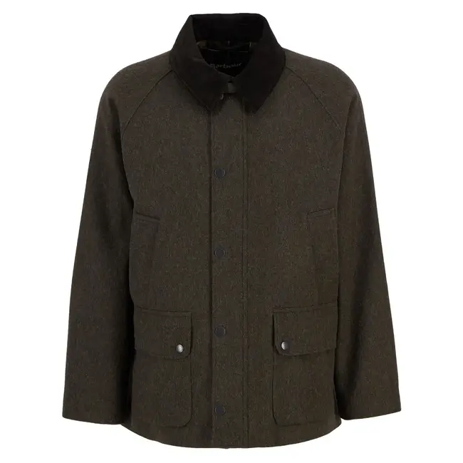 Barbour Modified Bedale Wool Jacket - Olive