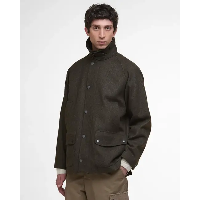 Barbour Modified Bedale Wool Jacket - Olive