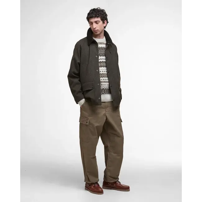 Barbour Modified Bedale Wool Jacket - Olive