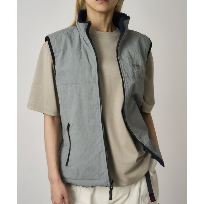 Gramicci Reversible Sherpa Vest - Navy / Grey
