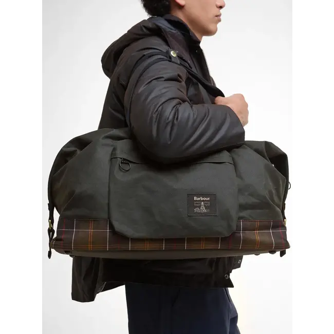 Barbour Field Wax Holdall Bag - Sage / Classic