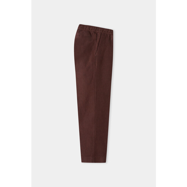 About Companions Magnus Trouser - Winter Linen Marron Caramel