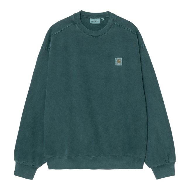 Carhartt WIP Vista Sweat - Deep Lagoon garment dyed