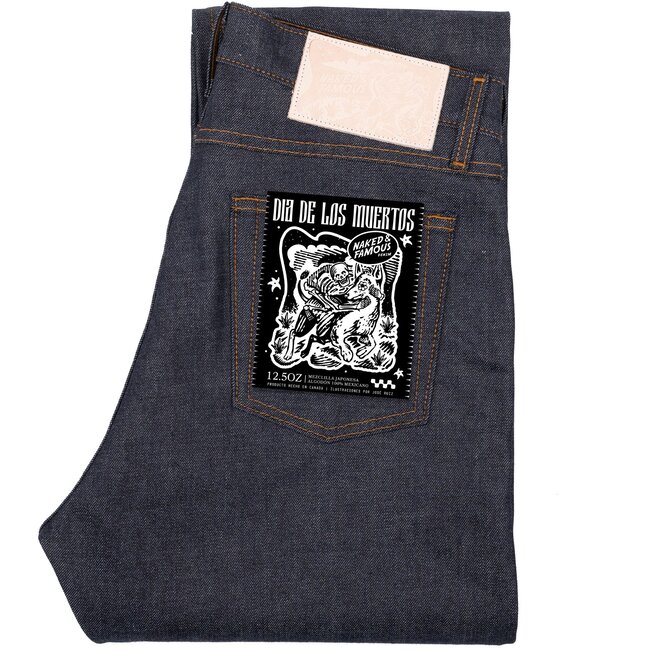 Naked and Famous Denim True Guy - Dia De Los Muertes Selvedge