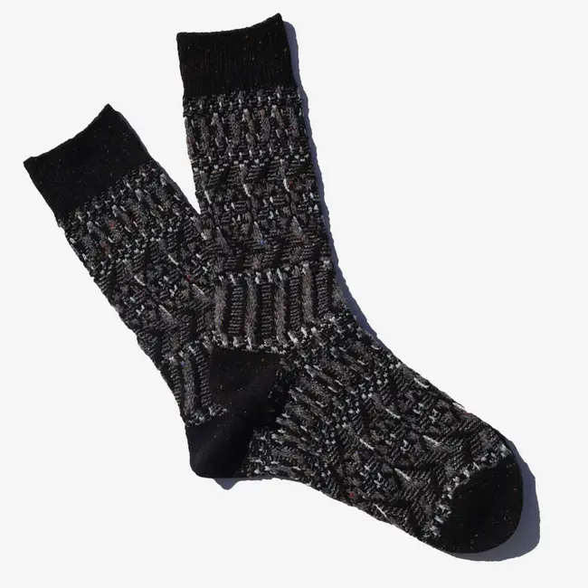 Anonymous Ism Tweed JQ Crew Socks - Black