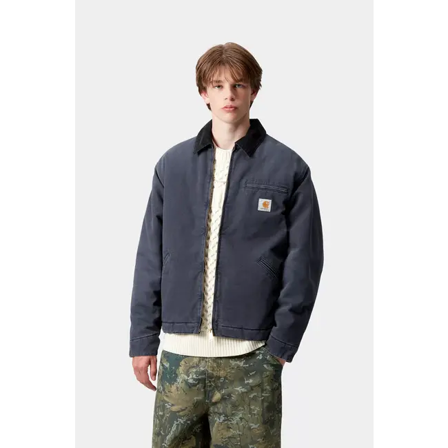 Carhartt WIP OG Detroit Jacket - Dark Navy / Black stone canvas