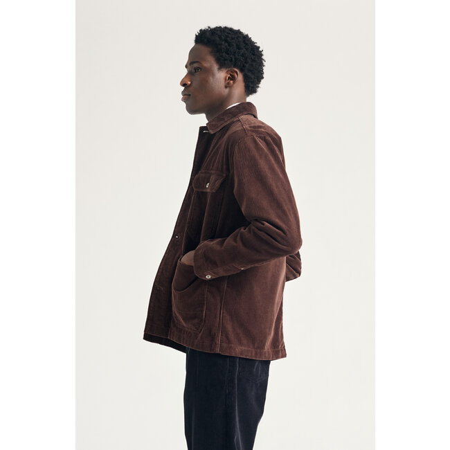 Norse Projects Folke Wide Corduroy Chore Jacket - Espresso