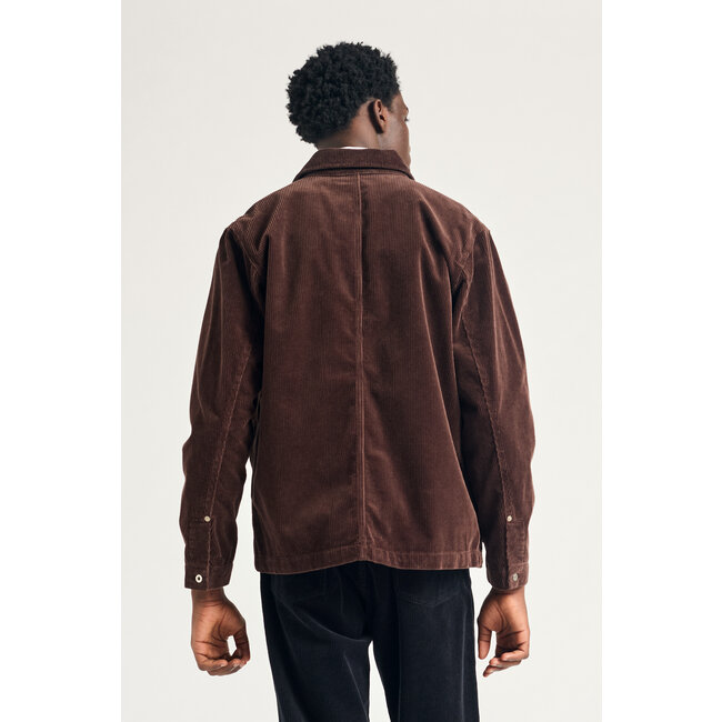 Norse Projects Folke Wide Corduroy Chore Jacket - Espresso
