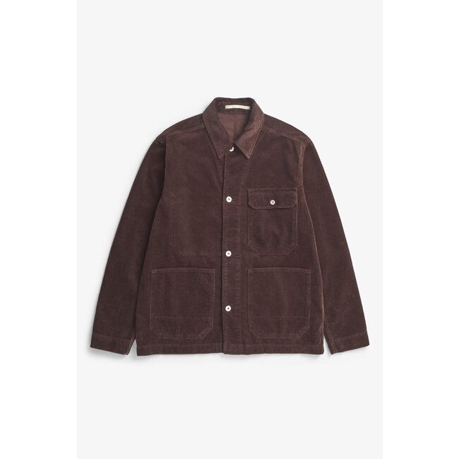Norse Projects Folke Wide Corduroy Chore Jacket - Espresso