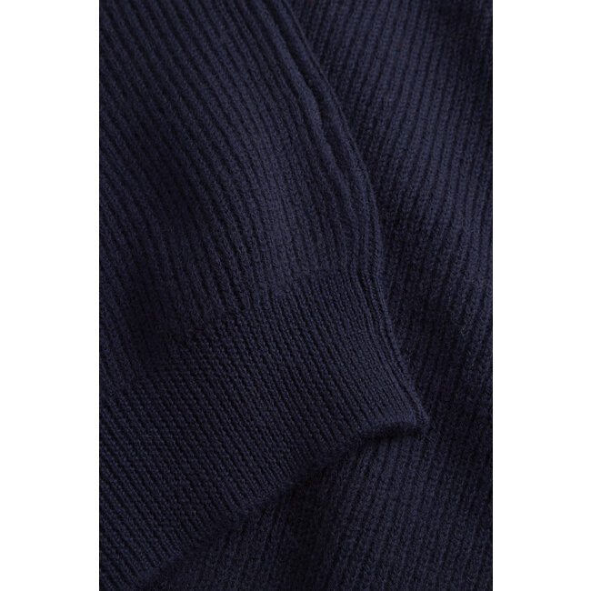 Norse Projects Henning Cotton Wool Rib Sweater - Dark Navy