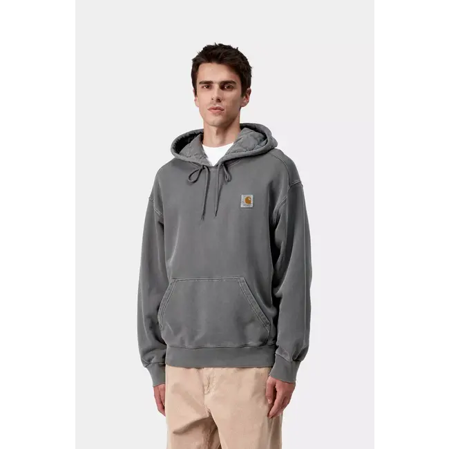 Carhartt WIP Hooded Vista Sweat - Black garment dyed