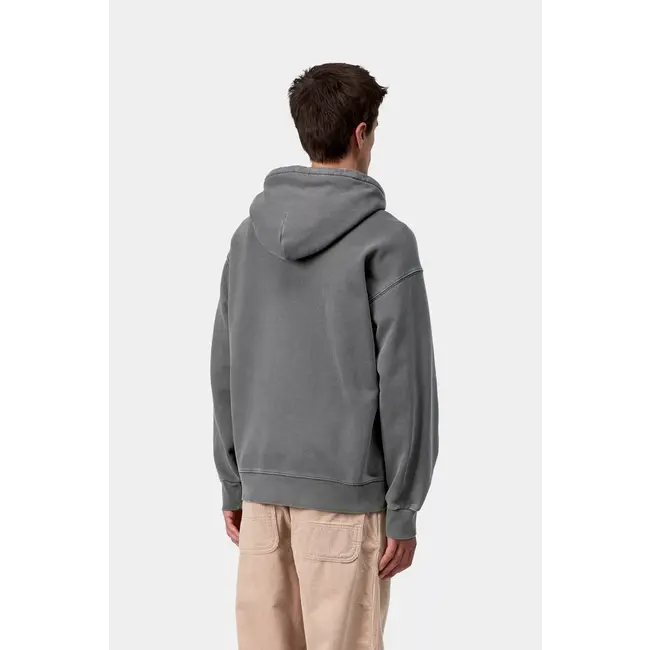 Carhartt WIP Hooded Vista Sweat - Black garment dyed