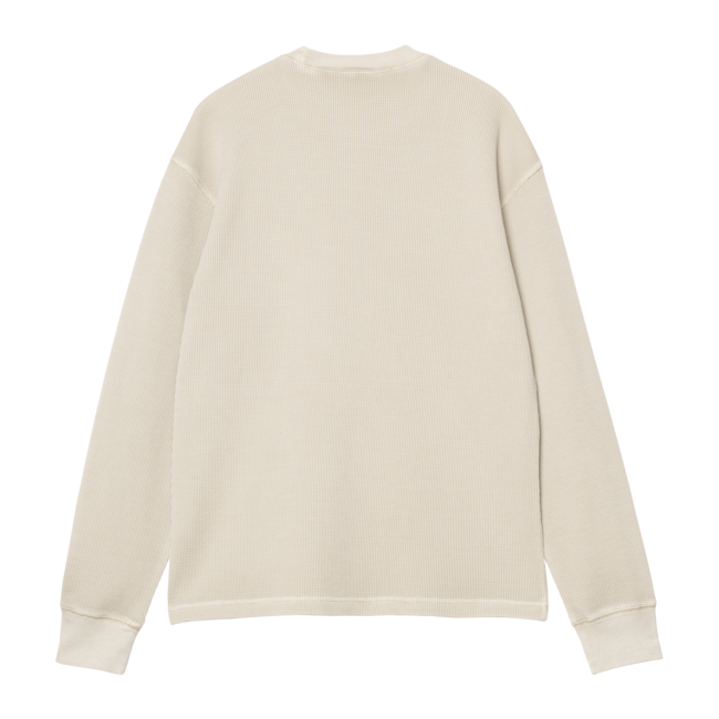 Carhartt WIP L/S Vista Waffle T-Shirt - Fleur de Sel garment dyed