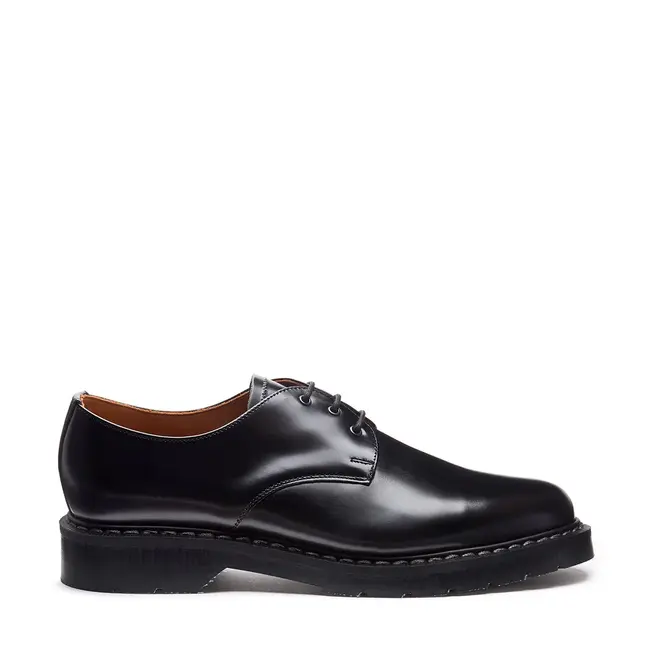 Solovair Hi Shine Gibson Shoe - Black
