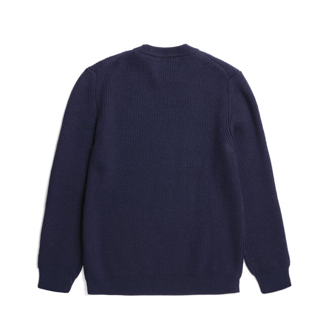 Norse Projects Henning Cotton Wool Rib Sweater - Dark Navy