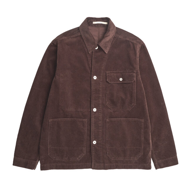 Norse Projects Folke Wide Corduroy Chore Jacket - Espresso