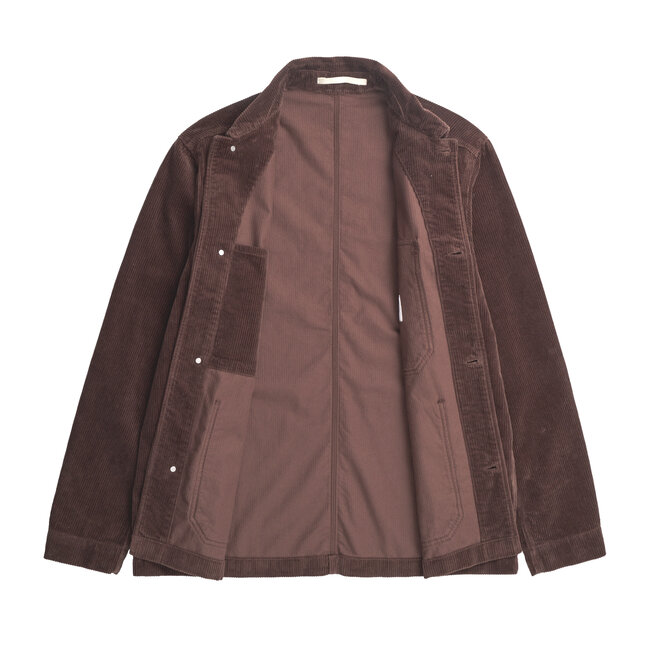 Norse Projects Folke Wide Corduroy Chore Jacket - Espresso