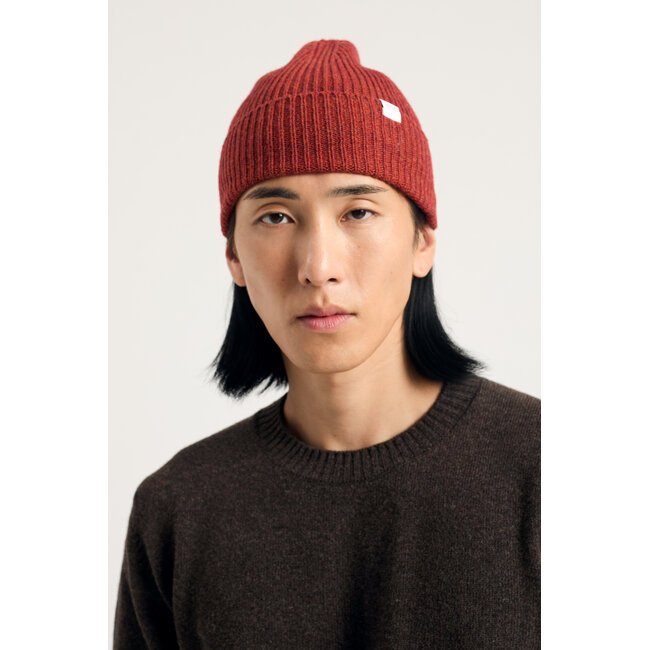 Norse Projects Norse Standard Merino Lambswool Beanie - Brick