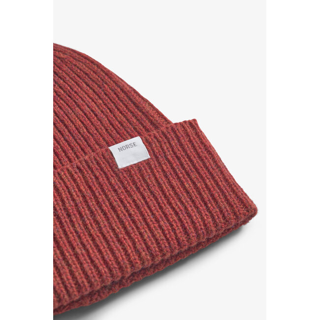 Norse Projects Norse Standard Merino Lambswool Beanie - Brick