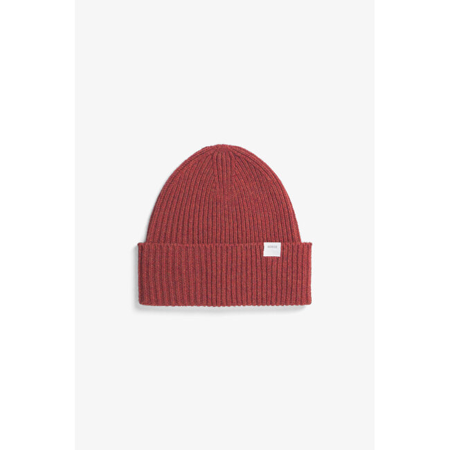 Norse Projects Norse Standard Merino Lambswool Beanie - Brick