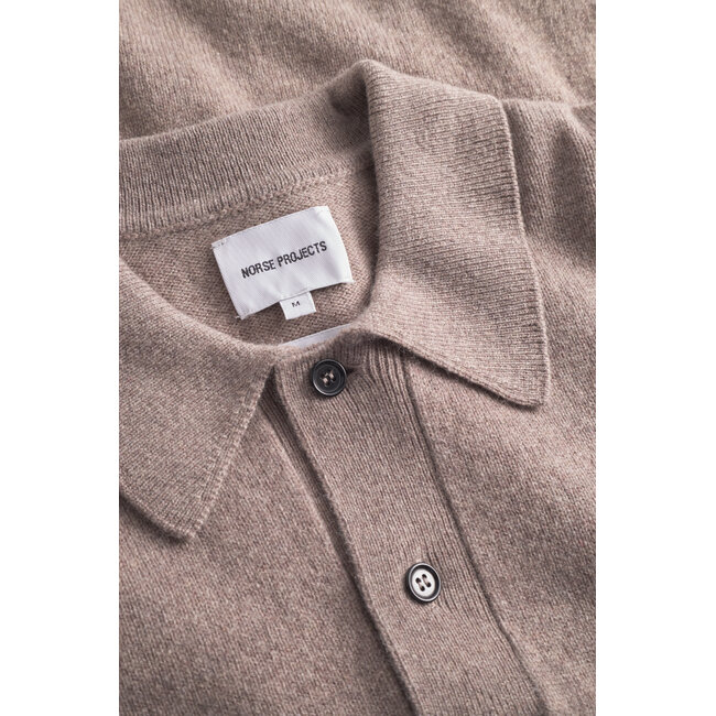 Norse Projects Norse Standard Merino Lambswool Polo - Clay
