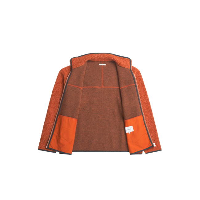 Norse Projects Bjorn Sherpa Wool Fleece Jacket - Golden Orange