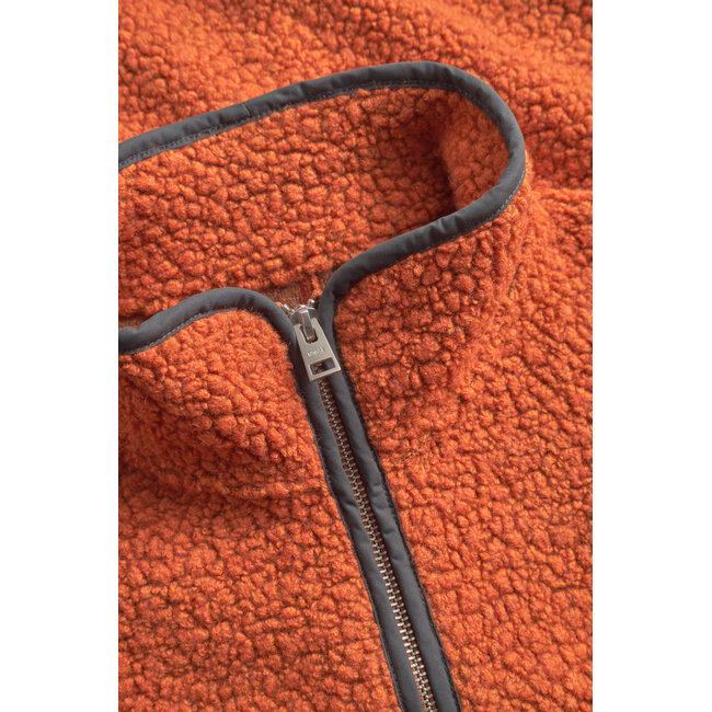 Norse Projects Bjorn Sherpa Wool Fleece Jacket - Golden Orange