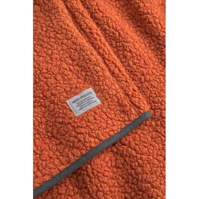Norse Projects Bjorn Sherpa Wool Fleece Jacket - Golden Orange