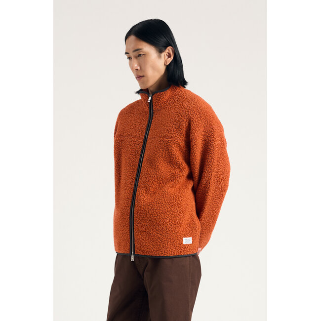 Norse Projects Bjorn Sherpa Wool Fleece Jacket - Golden Orange