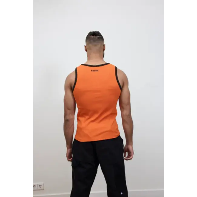 Bonne Suits Caution Orange Ringer Tanktop