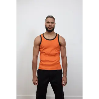 Bonne Suits Caution Orange Ringer Tanktop