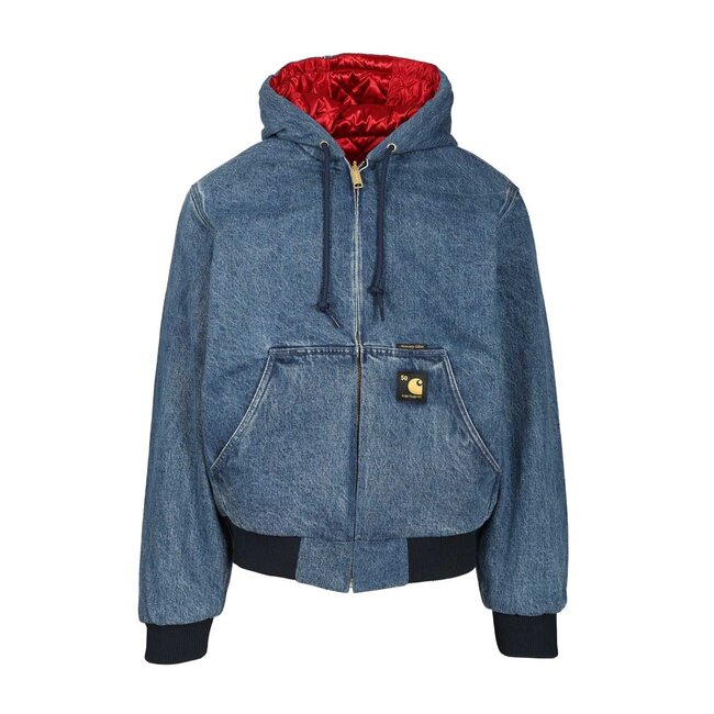 Carhartt WIP 50 Years Anniversary OG Active Jacket - Denim Blue / USA Red Stone bleached